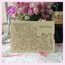 100 шт. Свадебное приглашение пользовательские свадебные приглашения лазерная резка Pearl Бумага Винтаж Свадебные для вечеринки, дня рождения поставки