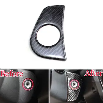 

For 2013 2014 2015 Forester XV Carbon Fiber Interior Ignition Coil Circle Frame Cover Trim Engine Start Decoration Car Styling