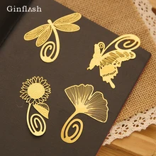 4 шт./лот золотой сетки металлические закладки книги офис школы милый канцелярские принадлежности Материал милый Книга Марка случайный цвет