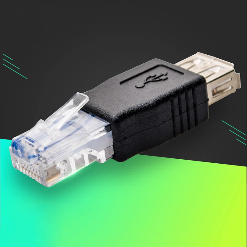 1 шт. сетчатый порт к Usb разъему Rj45 сетевой кабель соединитель кристаллический
