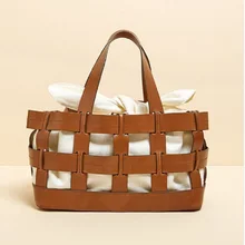 Пляжные Сумки шикарные тканые выдалбливают Пляжный набор игрушек для детей сумка сумки винтажные богемные путешествия кожа Бохо Лето бант Холст сумки Сумка для путешествий