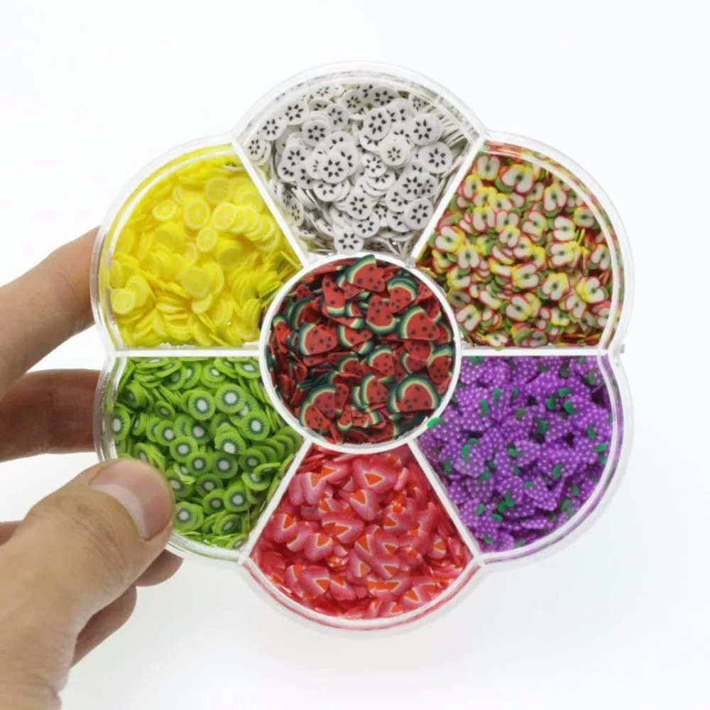 

add 7 kinds fruit pattern of slime DIY Cotton Slime Clay Scented Stress Relief No Borax Education Craft Mud Toy Antistress toy