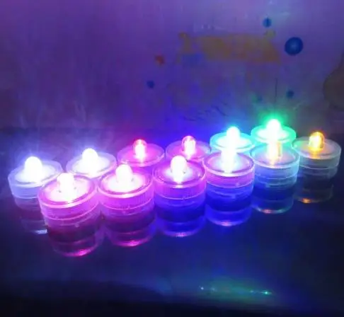 

Submersible candle Underwater Flameless LED Tealight Waterproof electronic candles lights Wedding Birthday Party Xmas colorful
