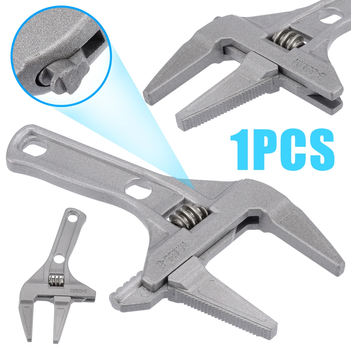Multi-Function Adjustable Wrench 200mm Spanner With 68mm Wide Jaw Capacity Equipment Car Spanner Home Tools