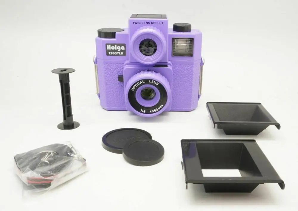 Новая HOLGA камера с двойным объективом Reflex 120 GTLR/120 GTLR пленочная фиолетовый |
