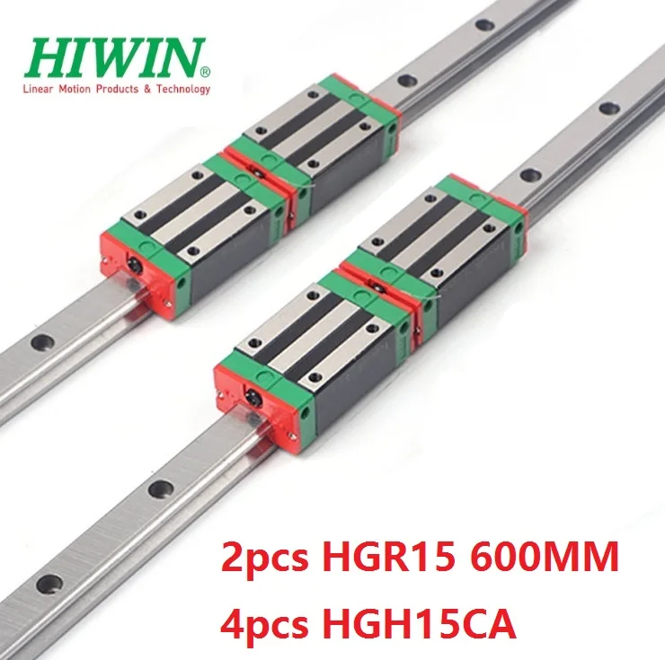 2pcs 100% original Hiwin linear guide HGR15 -L 600mm +4pcs HGH15CA narrow blocks for cnc | Обустройство дома