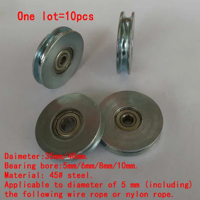 diameter 35mm or 40mm steel thickness 8mm wire rope rollers pulleys