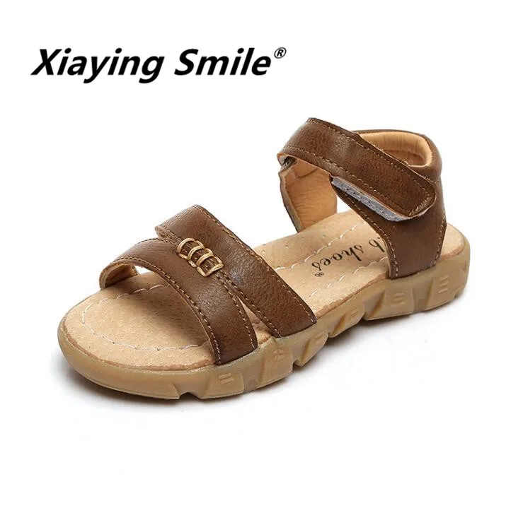 

Boys Sandals Children Shoes Kid Flats Gladiator Beach Shoes Summer Hook And Loop Fashion Soft Rubber Sole Student Shoes