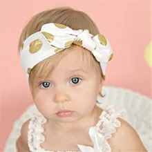 Bonita diadema de bebé con lunares bronceados, Diadema con lazo para niñas, accesorios para fotografía, accesorios para niños, Bandeau Bebe