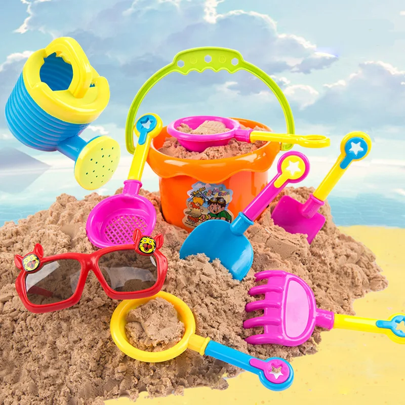 9pcs/set Baby Sand Playing Tool Beach Toys Buckets glasses wateringin