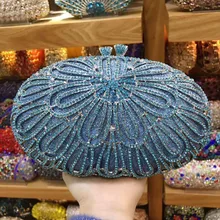 XIYUAN красный/золото/синий кристалл бриллиантовой огранки вечерняя сумочка; BS010 Свадебные блестящая СТРАЗА Коктейльные сумка для банкета плоская дамская сумочка