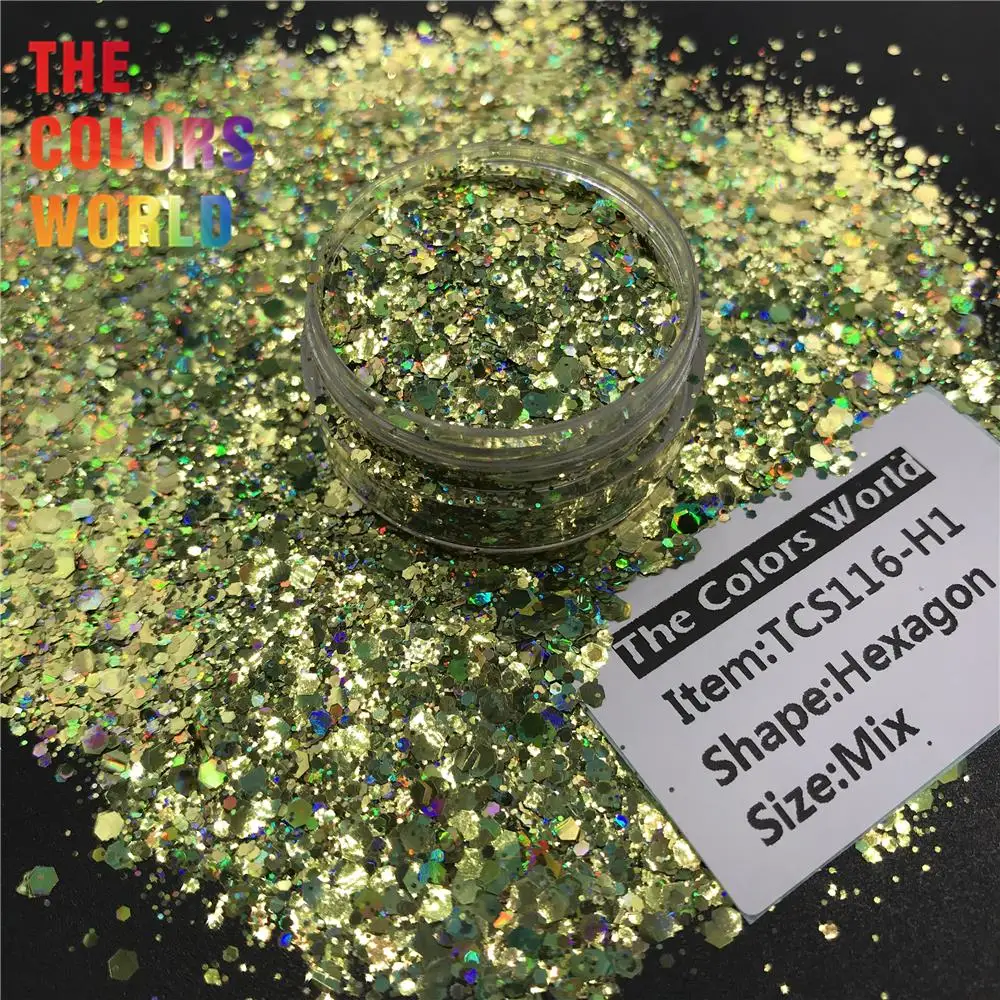 TCT-347 holográfico solvente resistente mistura robusta hexágono