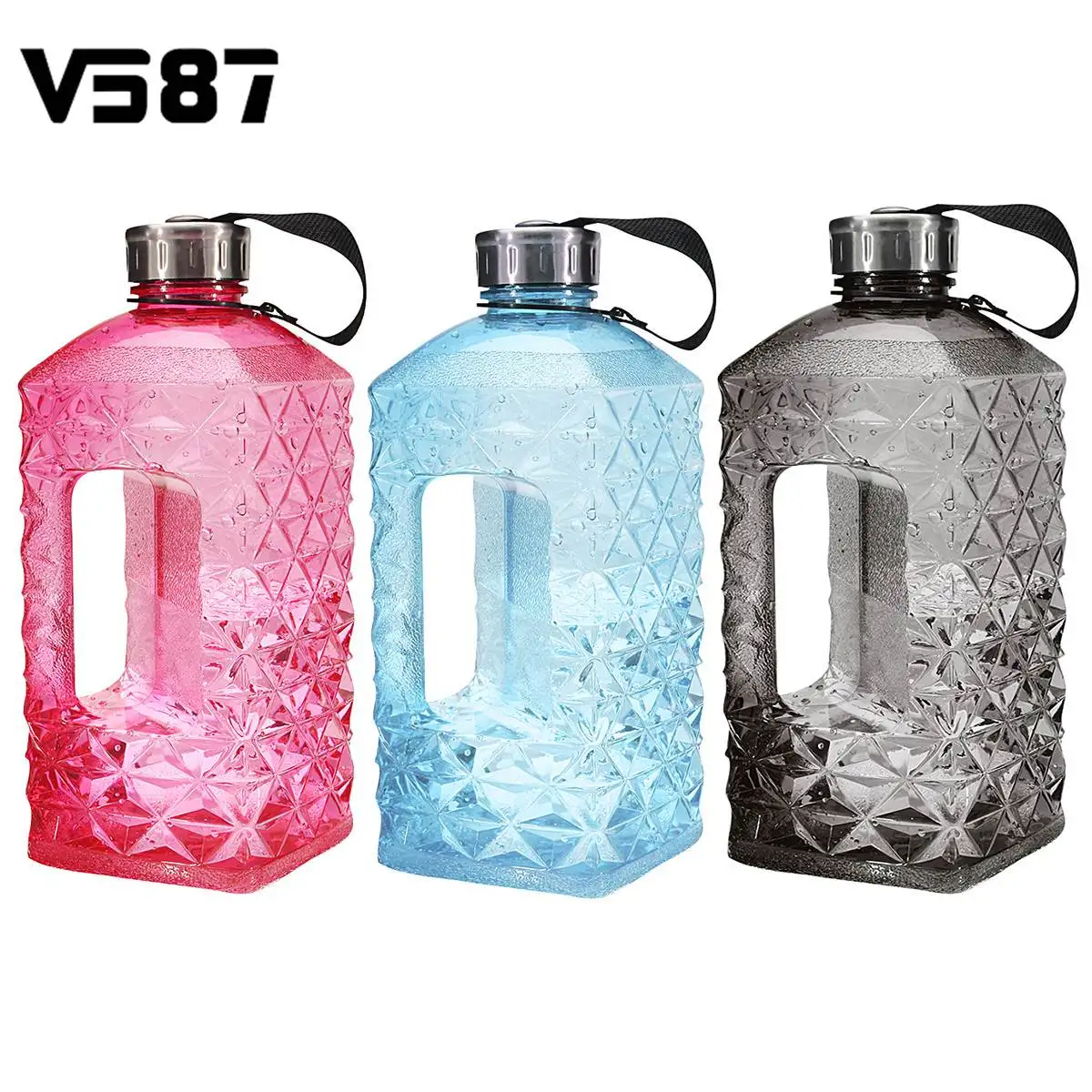 2.2L Large Sports Kettle Water Bottle Portable Gym Training Picnic
