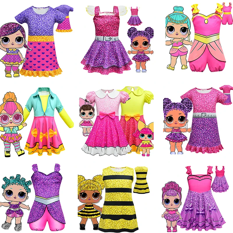 Lol Dolls Cosplay Costume Girl Birthday Party Dress Halloween Christmas