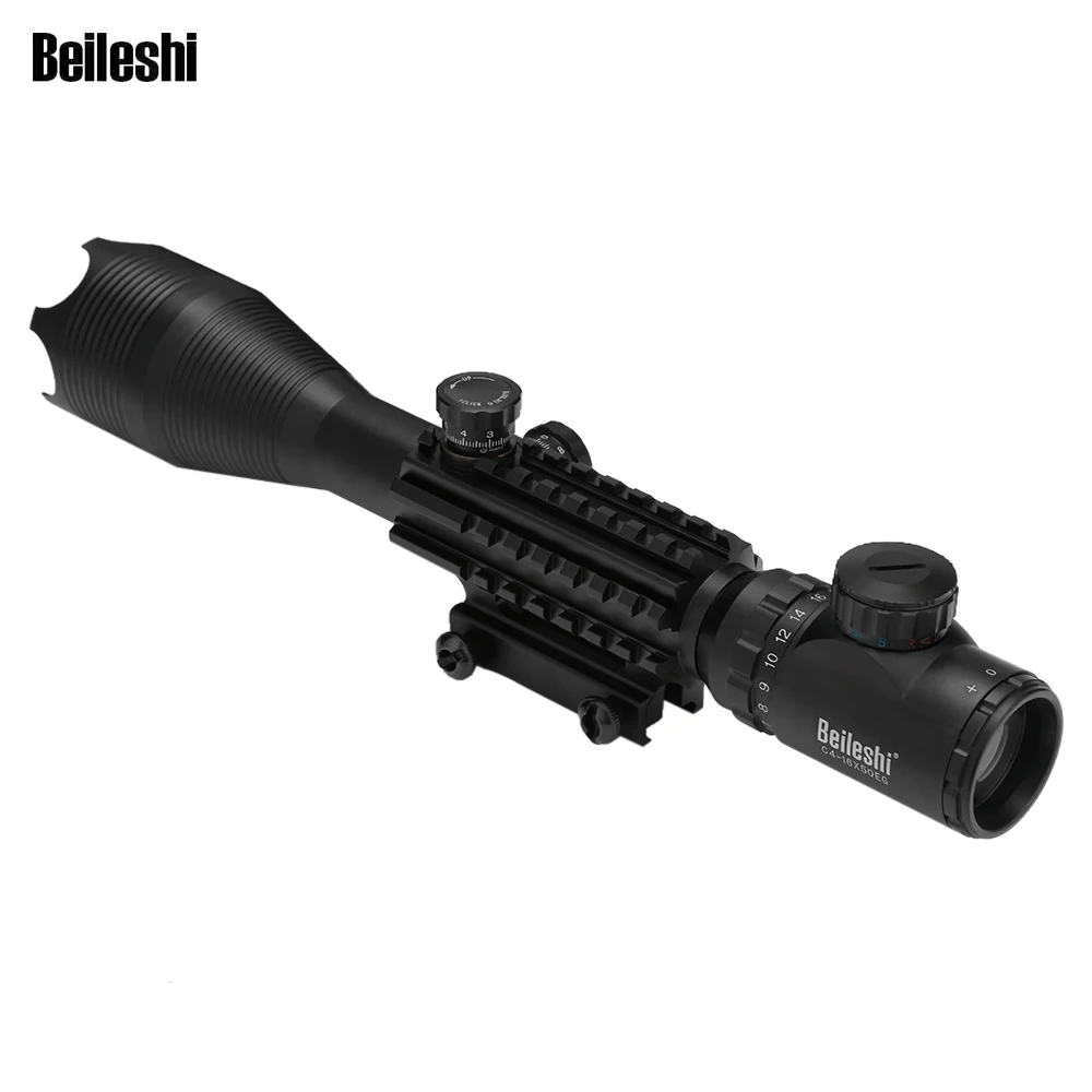 

Beileshi 3 - 9X40EG Tactical Hunting Riflescope Fast Focus Rifle Scope Red Dot Sight with Three Side Fishbone for Hunting