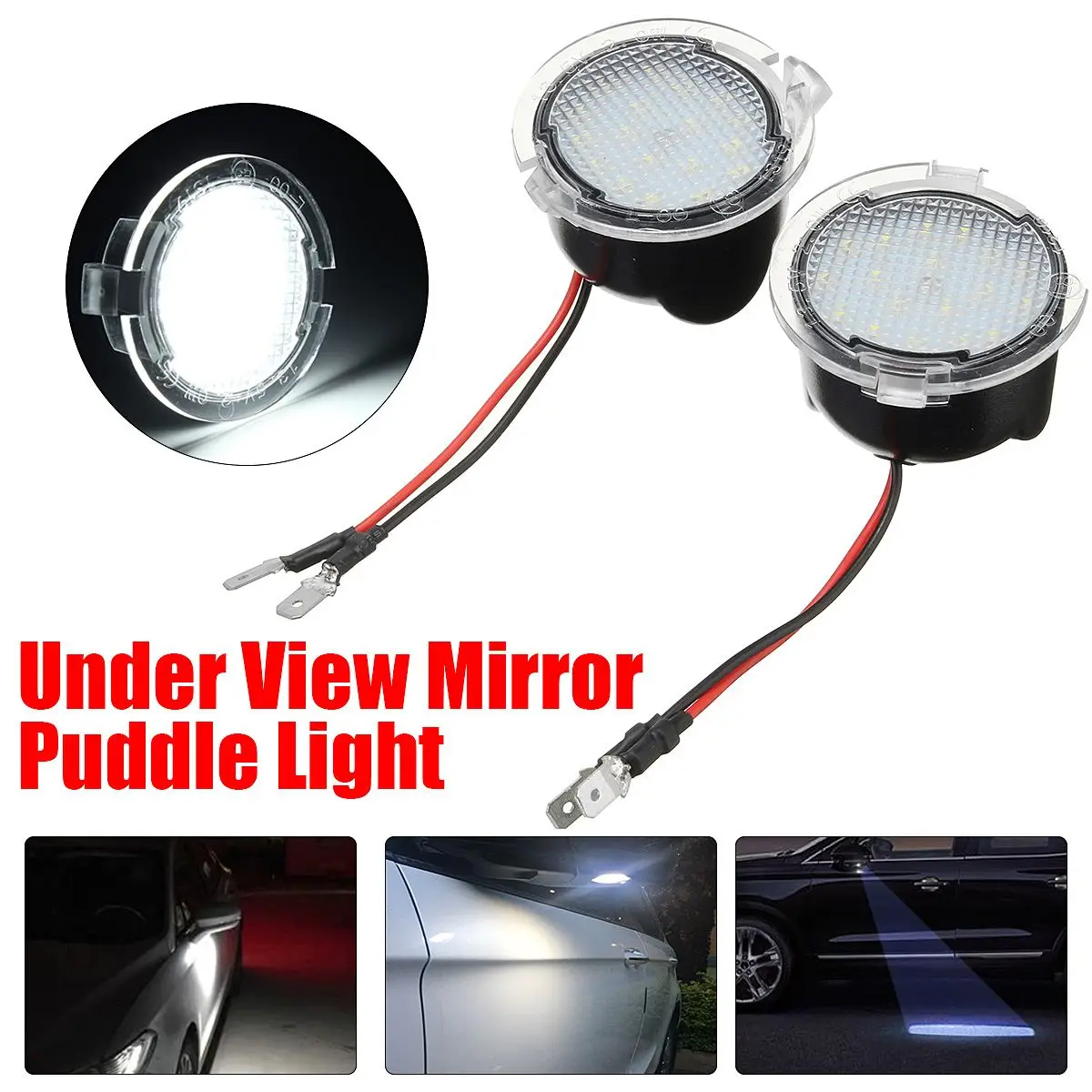 2 Pcs for ford Car Mirror Lights Lamp LED high bright error