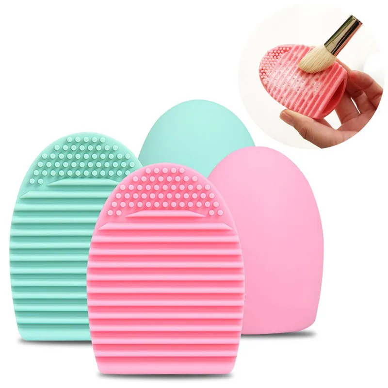 

1PC Egg Shape Silicone Brush Cleaning Mat Make Up Brush Cleaner Glove Scrubber Board Cosmetics Clean Brush Gel Washing Tool