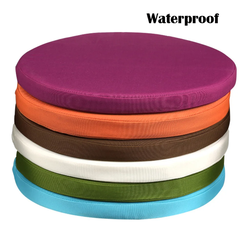 

Outdoor/Indoor Round Waterproof Furniture Cushion with Filling Replacement Deep Seat Cushion for Patio Chair Bench 45cm