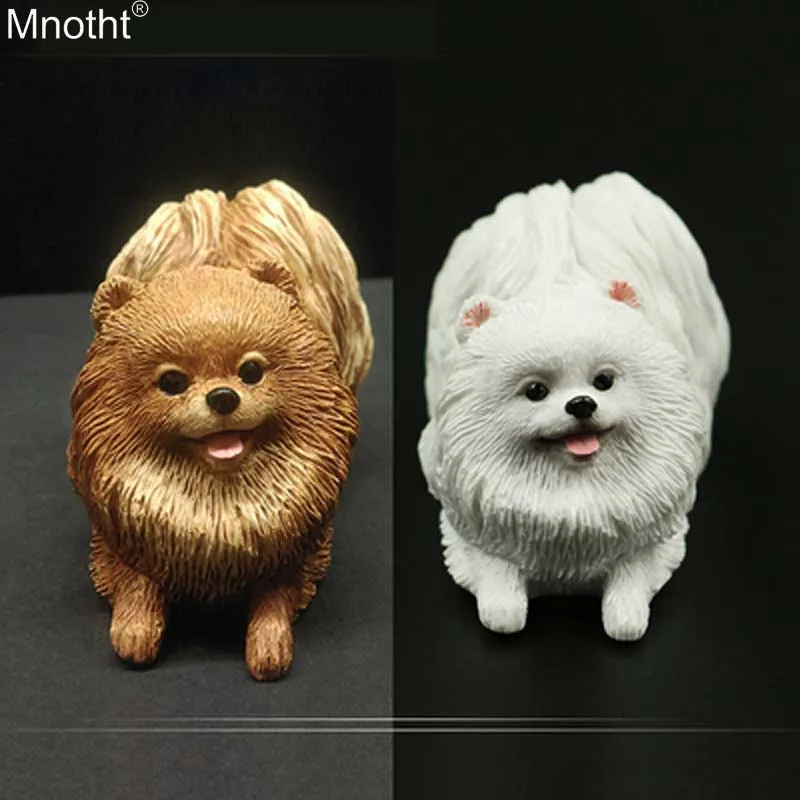 

Mnotht 1/6 Pomeranian Simulation Dog Model Toy Accessory Vehicle Craft Home Furnishing Ornaments for Avtion Figure Collection m5