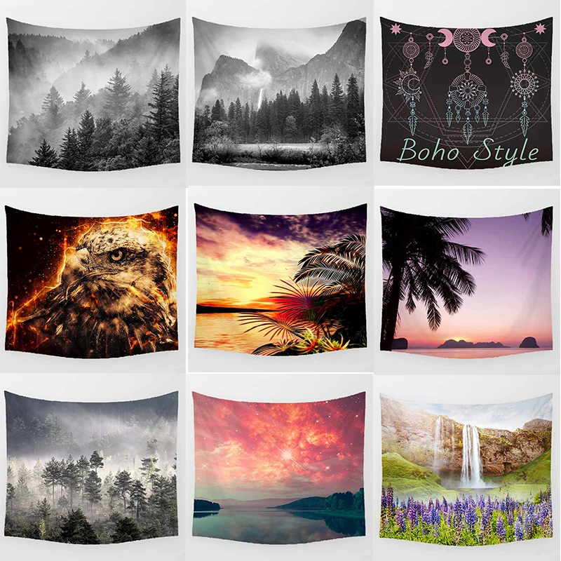 Hot sale custom large beauty tapestries wall hanging tapestry home decoration wall tapestry size