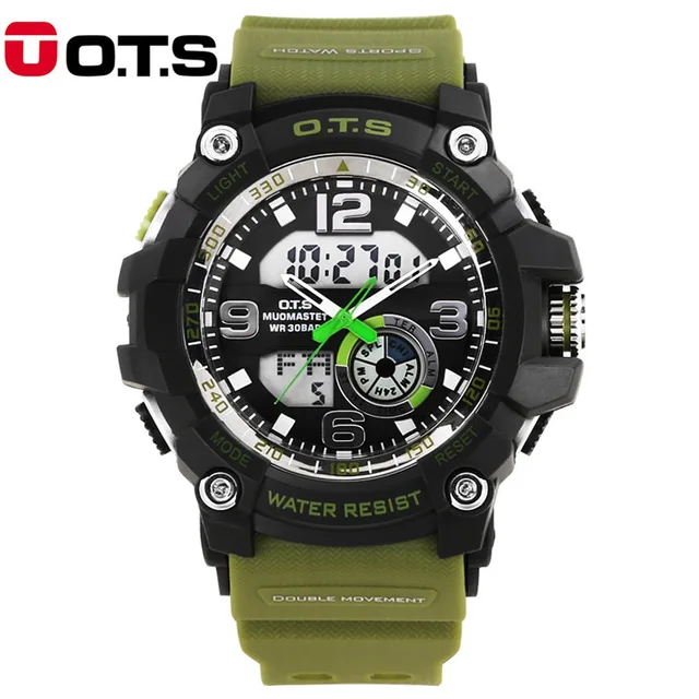 

OTS Brand LED Mens Military Digital Watch Climbing Outdoor Casual Wristwatch Men Sports Watches Waterproof Swimming Reloj Hombre