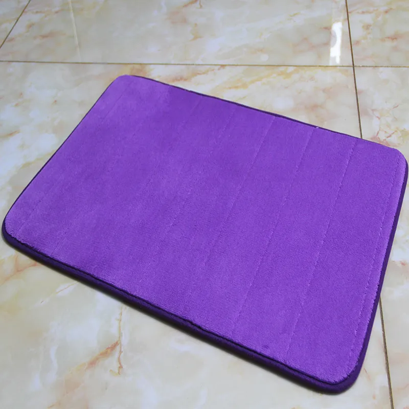 40x60 см коврик для ванной, утолщенный коврик для ванной комнаты, водопоглощающий ковер, мягкий ворсистый коврик из пены с эффектом памяти для ванной, коврики для кухонной двери - Цвет: Purple