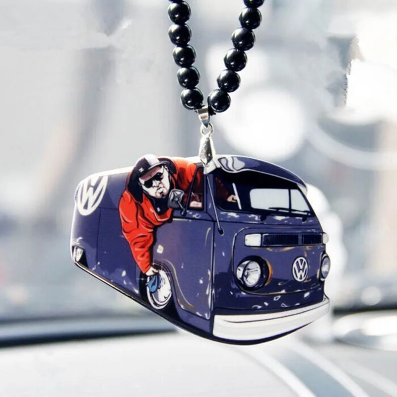 

Car pendant a fear of heights Acrylic popular personality creative bus rearview mirror decorative accessories new car ornaments