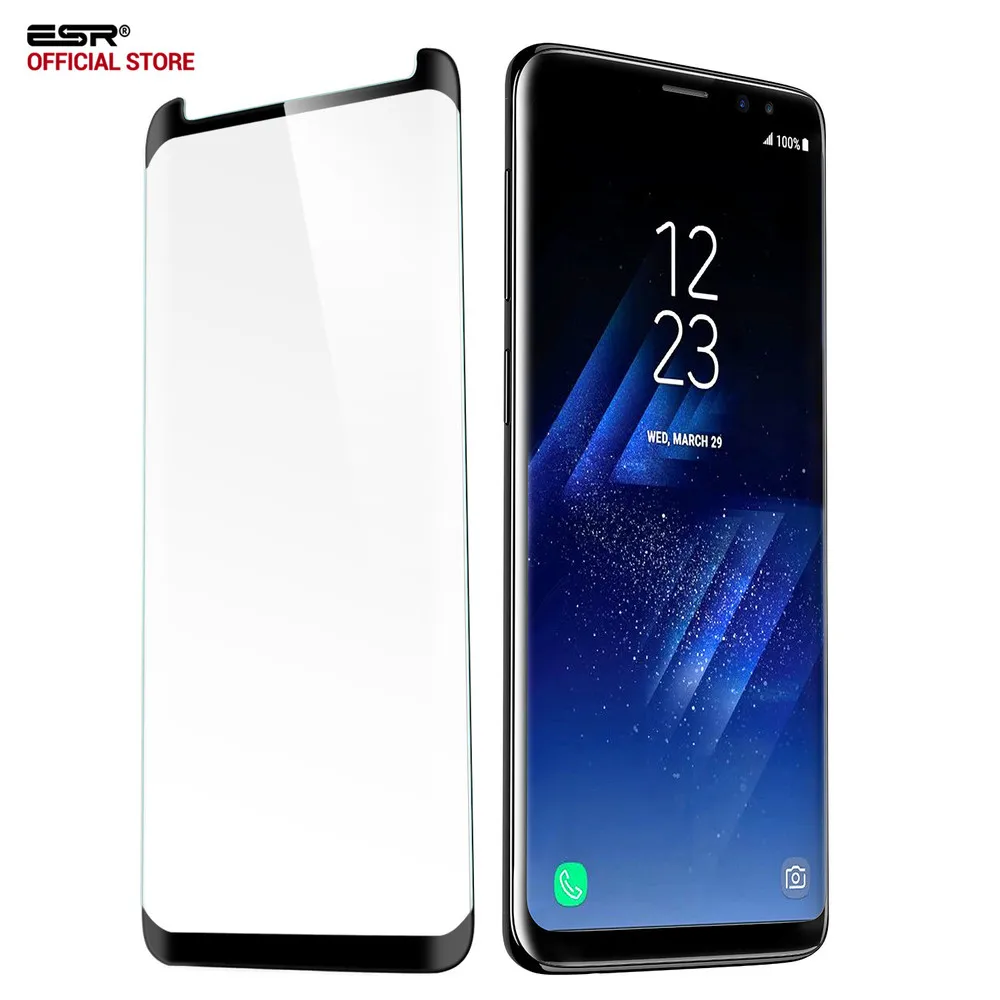 

ESR Screen Protector for Samsung Galaxy S9 Plus Tempered Glass 3X Stronger 3D Curved Protector for Samsung S9 Glass Film
