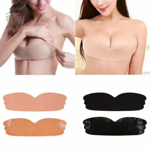 Women Breast Push Adhesive Push Boob Lift Nipple Cover Pasties Bra Invisible Silicone Bralette Strapless Breast Lift Tape