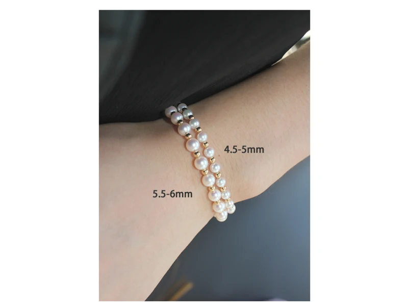 18k gold beads and pearls Anklets bracelets necklace (1)