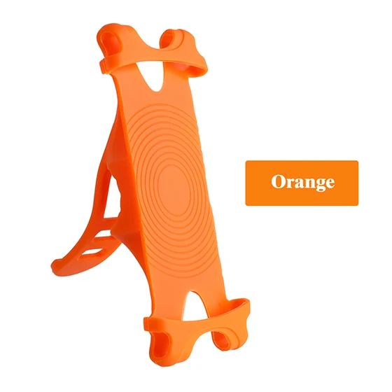 West biking силиконовый Мотоцикл держатель для телефона 4,0-5,5 дюймов умный мобильный телефон крепление для велосипеда кронштейн gps подставка для телефона велосипедный держатель для телефона - Цвет: Orange