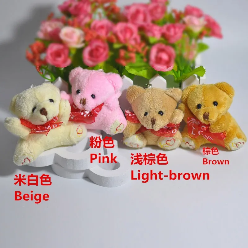 6CM silk scarf plush teddy bear 3
