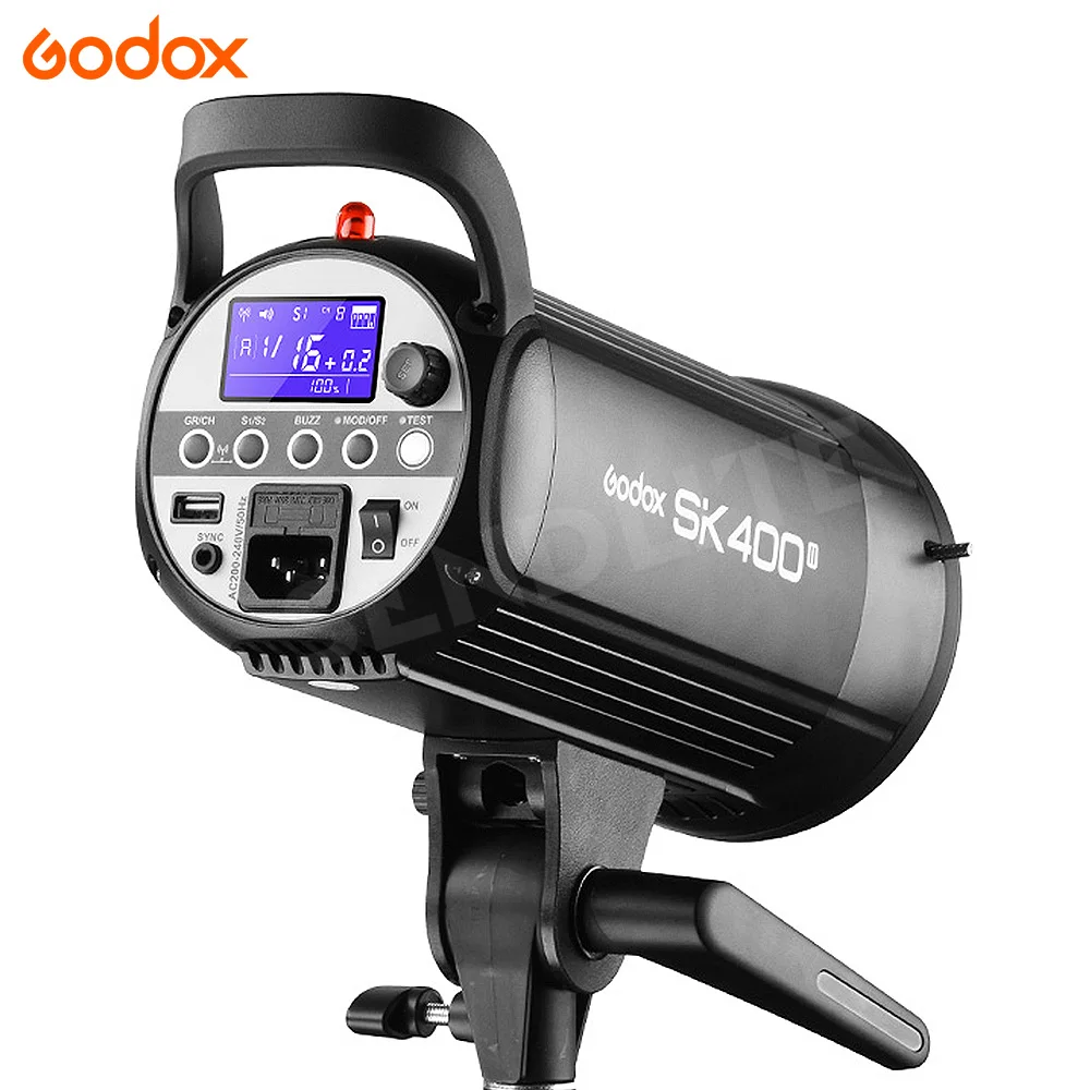 Godox SK400II профессиональная 400Ws студийсветильник вспышка лампа Встроенная GN65 2 4G