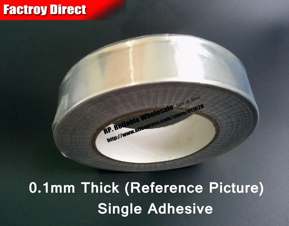 

0.1mm thickness 30mm Single Side Conductive Electric Conduction Mask Aluminum Foil Sticky Tape fit for PDP, LCD, Monitor