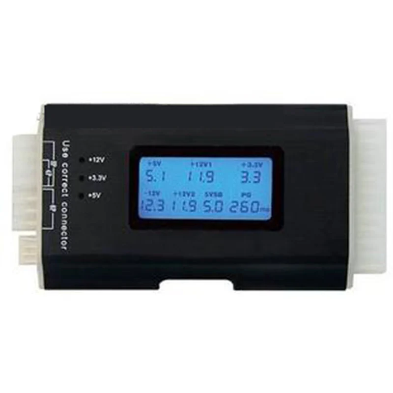20/24 4/6/8 PIN 1 8 &quotЖК компьютер ПК Тестер питания для разъемов SATA IDE HDD ATX ITX