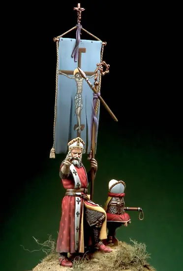 Сборная Неокрашенная фигурка 1/32 54 мм епископ воин век историческая модель из