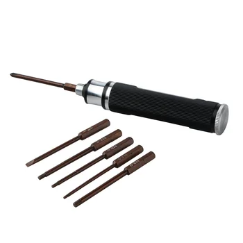 

6 In1 Hex Screw Driver Tools Kits High Quality 1.5/2.0/2.5/3.0mm/+/- Type Inner Hexagon Head RC Screwdriver Plane Model Tool