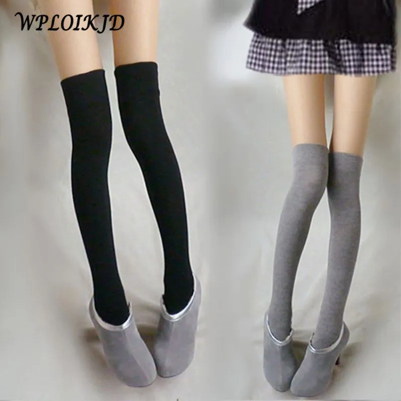 

[WPLOIKJD]4 Kleuren Mode Sexy Lange Katoenen Kousen Voor Meisjes Dames Vrouwen Overknee Over De Knie Sokken