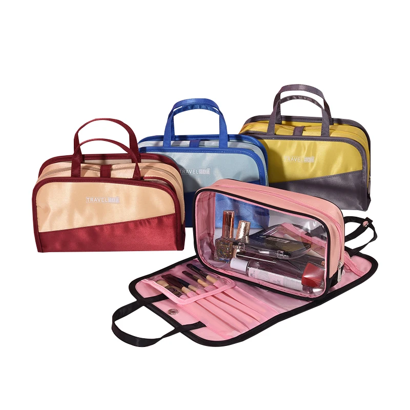 عارضة السفر حقيبة مستحضرات التجميل للماء غسل الجمال تخزين ماكياج المنظم منفصلة اللازمة الحقيبة الزينة الاكسسوارات البنود