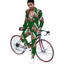 African blazer sets men fashion african print dashiki suits tailor made blazers and pants set africa clothing