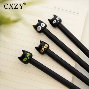 

CXZY cartoon ink Black cat gel pen ballpoint 0.5mm creative stationary pens kawaii cute korea japanese gift office school 1Z825