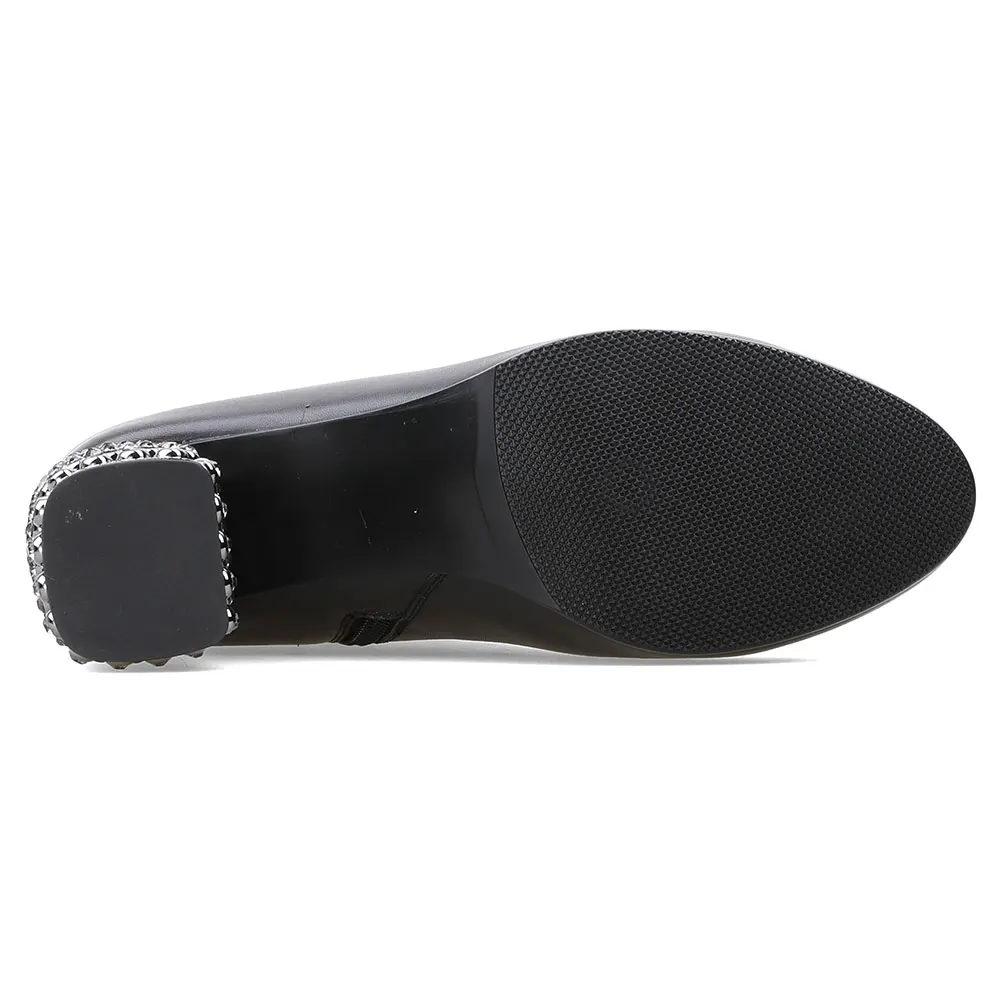 Heels Herbst Echtem Booties Leder High Schwarzes Strass Stiefel Luxus Heel Frauen Frühling Mebi Silber Stiefeletten qZ1XP8BwwO