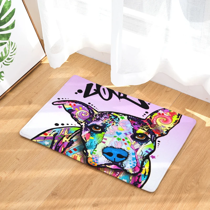 Oil Painting Dog Style Door Mat Floor Carpet For Living Room Sea