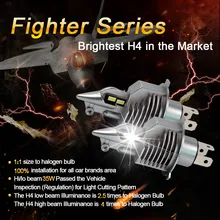 1 комплект H4 HB2 9003 CSP чип WX-H4 Автомобильный светодиодный фонарь для борьбы 1:1 размер лампы Halo-gen лампа идеальный узор Высокий/Низкий Луч 35 Вт 5800lm