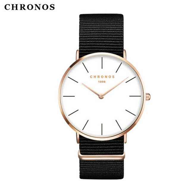 

18 colors CHRONOS Brand Ultra-thin Designer Men Watch Fashion Mens Quartz watches Casual men's Quartz-watch Nylon Wristwatches