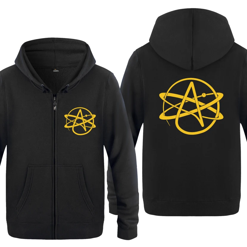 Atheist Symbol FSM Pastafarian Religion Novelty Hoodies Men Men's Fleece Zipper Cardigans Hooded Sweatshirts - Цвет: HEY HUAT