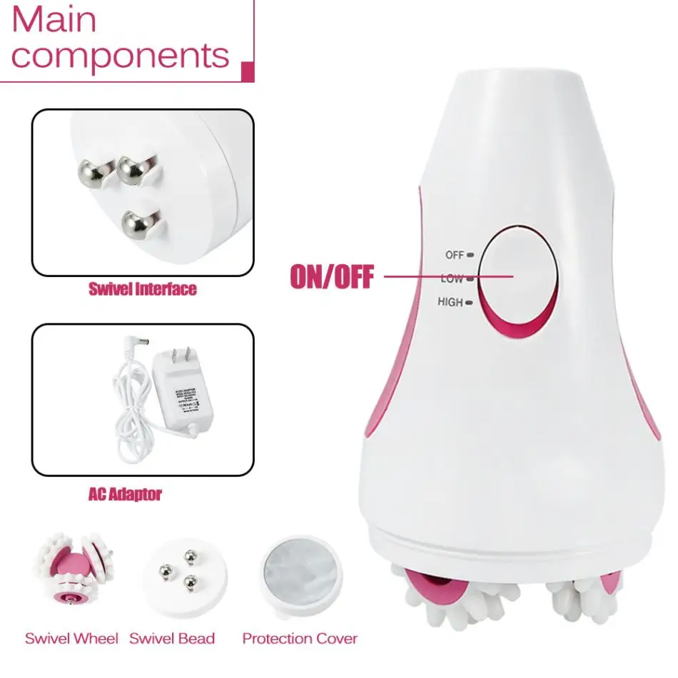 Dispositivo de Vibração do Corpo Máquina de Queima de Gordura Elétrica Beleza Rosto Magro & Heat Terapia Perder Peso Anti Celulite Rolo Massageador 3d 11 Cheap Utensílios de cuidado facial