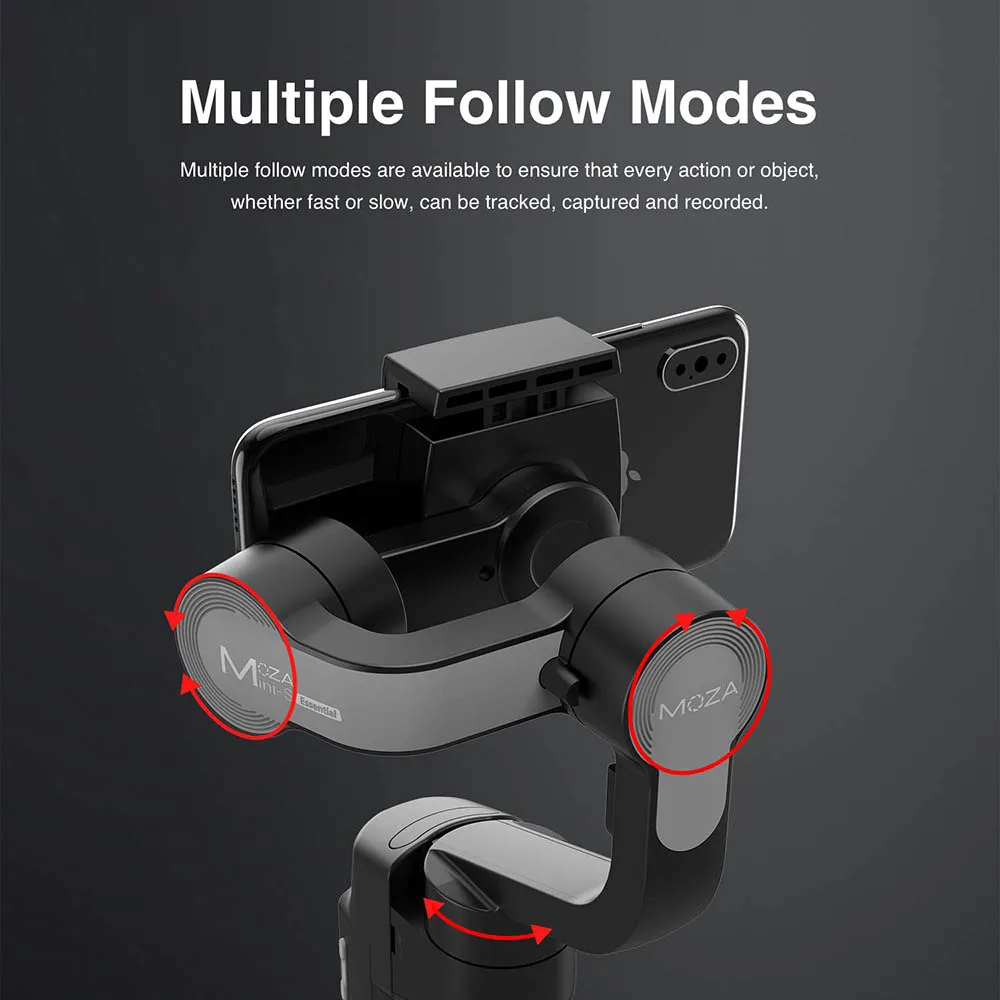  MOZA Mini-S Smartphone Gimbal 3 Axis Stabilizer Gimbal for Phone iPhone 11 Pro Xr Xs 8 Samsung S10 
