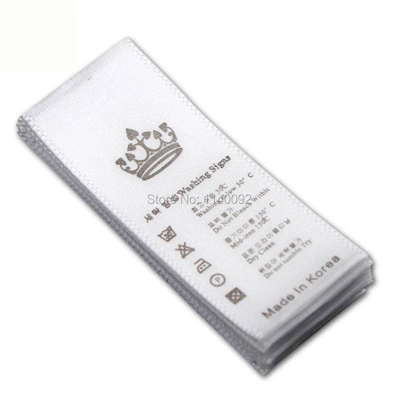 Buy custom satin silk label printing/care labels with