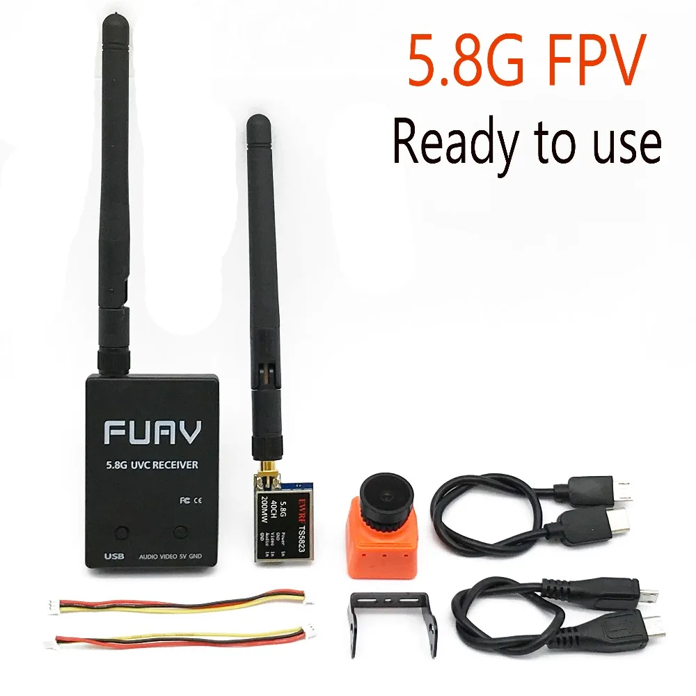 

Ready to use 5.8G FPV Receiver UVC Video Downlink OTG VR Android Phone+5.8G 200/600mw Transmitter TS5823+CMOS 1200TVL Camera fpv